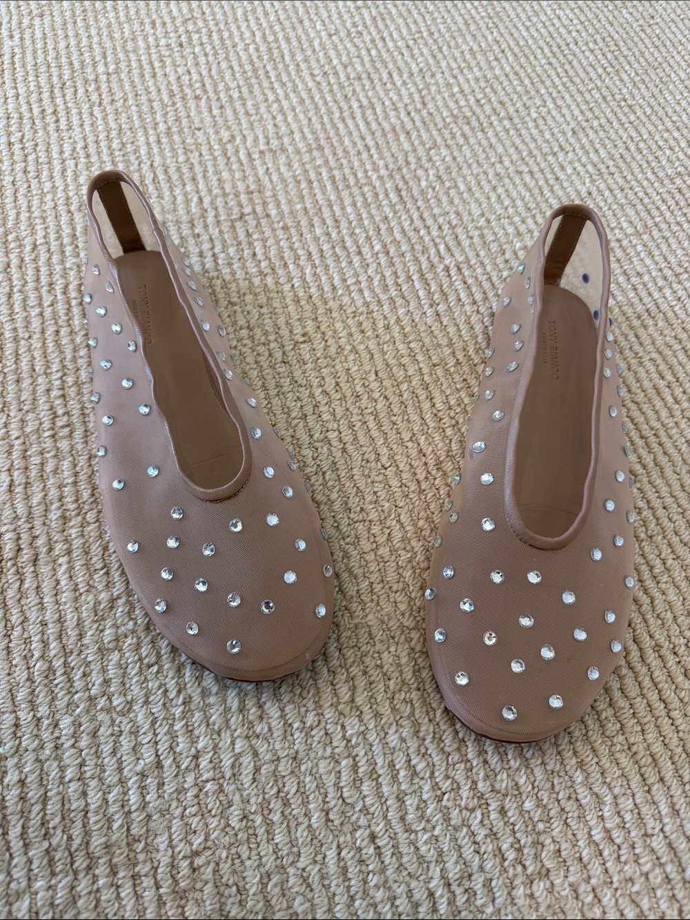 Tony Bianco rhinestone Milo flat 7.5 fit like 8.5